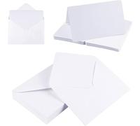 YUNYU Lot d'enveloppes et de cartes vierges pour travaux manuels, 30 enveloppes blanches et 30 cartes vierges, essentiels de vœux et d'invitation de qualité supérieure