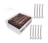 YunYunStrap 300 PCS Brun Épingles à cheveux pour femmes et filles, Clips pour cheveux vagues sans douleur en vrac pour tous les types de cheveux avec boîte de rangement