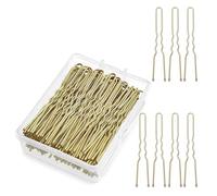 YunYunStrap Épingles à Cheveux en U 300-900 Compte, Épingles à Cheveux Waved de 5 cm pour Coiffures avec Boîte pour Femmes, Dames, Filles