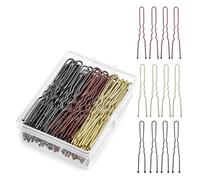 YunYunStrap Épingles à Cheveux en U 300-900 Compte, Épingles à Cheveux Waved de 6 cm pour Coiffures avec Boîte pour Femmes, Dames, Filles