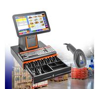 yunzhenzhen Caisse Enregistreuse 8G SSD 128 Tactile à Double écran 15,6 Pouces Caisse enregistreuse Tactile Caisses Enregistreuse Tactile avec Caisse Et Clavier Adaptée Aux Supermarchés