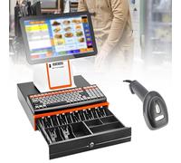yunzhenzhen Caisse enregistreuse Intelligente à écran Unique Intelligente à écran Double Système Point Vente Tactile Pc Imprimante de Reçus Intégrée Moniteur de Caisse écrans Tactile LCD