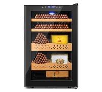 yunzhenzhen Cave à Cigares en Bois CèDre Humidificateur Cigare Intelligente Boite Cigare Humidor A Cigares Cave Vin Affichage NuméRique LED avec ContrôLe TempéRature Et L'Humidité