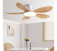 YUNZI Ventilateur de Plafond avec éclairage et télécommande, LED 72W Plafonnier Ventilateur pour Salon Chambre à Coucher Salle à Manger Lumière, 6 Vitesses, Protection des Yeux-White-2||106CM