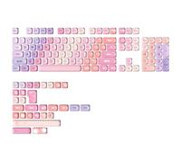 YUNZII 140 Keys MOA Keycaps, Dye-Sublimation PBT Custom Keycap Set for MOA Profile, Cute Rainbow Candy Keycap for MX Switches Mechanical Gaming Keyboard (Purple)
