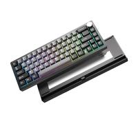 YUNZII AL68 Clavier mécanique sans fil, CNC entièrement en aluminium, disposition 60 % avec bouton, logiciel QMK/VIA, joint d'étanchéité, remplaçable à chaud, rétroéclairage RVB, BT/2,4 G/USB-C pour