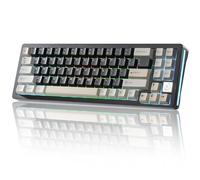 YUNZII AL71 75% Clavier Mécanique,Aluminium CNC, Hot Swappable Gasket, 2.4 GHz sans Fil BT5.0/USB-C Gaming Clavier,NKRO Programmable RGB pour Win/Mac (Noir, Cristal Blanc Switch)