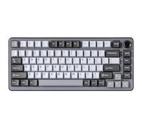 YUNZII B75 Clavier Mécanique 75% Hot Swap avec Knob RGB Backlit Gasket Jeu Clavier avec Double-Shot PBT Keycaps Cherry Profile pour Win/Mac (Dark Grey, Cocoa Cream v2 Switch)