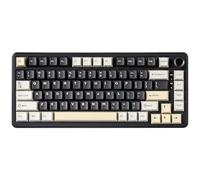 YUNZII B75 Clavier Mécanique 75% Hot Swap avec Knob RGB Backlit Gasket pour Jeu - Double-Shot PBT Keycaps Cherry Profile pour Win/Mac (Noir, Milk v2 Linear Switch)