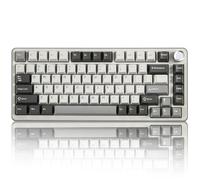 YUNZII B75 Pro Clavier Mécanique sans Fil, 75% Game Keyboard Hot Swap Custom avec Knob, Pre-lubed Switches RGB, BT/Type-C/2.4G(Cocoa Cream V2 Switch,Gray)