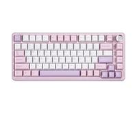 YUNZII B75 Pro Clavier Mécanique sans Fil, 75% Game Keyboard Hot Swap Custom avec Knob, Pre-lubed Switches RGB, BT/Type-C/2.4G(Cocoa Cream V2 Switch,Violet)