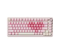 YUNZII B75 Pro Clavier Mécanique Sans Fil, 75% Game Keyboard Hot Swap Custom Avec Knob, Pre-lubed Switches RGB, BT/Type-C/2.4G (Pink, Cocoa Cream V2 Switch)