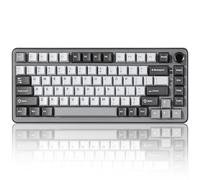 YUNZII B75 Pro Clavier Mécanique sans Fil, 75% Game Keyboard Hot Swap Custom avec Knob, Pre-lubed Switches RGB, BT/Type-C/2.4G (Dark Grey, Cocoa Cream V2 Switch)