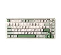 YUNZII B75 Pro Clavier Mécanique sans Fil, Disposition 75% Keyboard Gasket Mount Hot-Swap Switch Pré-lubrifiés avec Bouton, RVB, BT/2,4Ghz/Type-C, Touches PBT (Matcha Vert, Cocoa Cream V2 Switch)