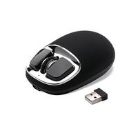 YUNZII C1 Souris de sans Fil en Silicone, 4800 DPI, Souris Tri-Mode 2.4G/Bluetooth/Type-C, Souris PC Portable pour Laptop, Mac, iPad, Ordinateur (Noir Argenté)