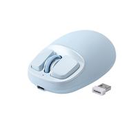 YUNZII C1 Souris de sans Fil en Silicone, 4800 DPI, Souris Tri-Mode 2.4G/Bluetooth/Type-C, Souris PC Portable pour Laptop, Mac, iPad, Ordinateur (Bleu)