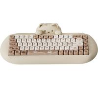 YUNZII C68 Wireless Mechanical Keyboard,65% Layout,Hot Swap,Triple Mode BT5.0/2.4G/Wired, RGB Backlit NKRO (Brown, Milk Switch)