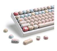 YUNZII MOG Dye Sub PBT Claviers 138 Touches Personnalisées pour Profil MOG, Jolis Claviers Roses Glacés, Claviers Mécaniques pour Claviers de Jeu (Pink Kitten, MOG)