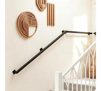 YUODIJIO Main Courante pour Escalier, Acier au Carbone, Rampe Escalier Noir, 60-600cm, Rambarde Escalier Intérieur, Rampe Descalier pour Escaliers, Cuisine, Salle de Bain, Jardin (120CM)