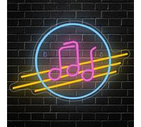 YuoGdhSIa Musique Enseigne Lumineuse, Note de Musique Neon LED, Bar Dimmable Eclairage LED Cadeau Coloré pour Mélomane Teen Madame Monsieur, USB Powered (17"×12")