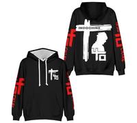 Yuogkk Hoodie in-do-Chine Central Tour Sweatshirt à Manches Longues pour Hommes et Femmes, Hip Hop Retro Cotton Pullover Humour Printed Pattern Sweatshirt Personality Rock Top Streetwear-Black||XS