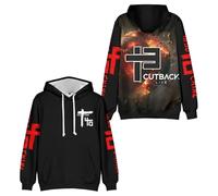 Yuogkk Hoodie in-do-Chine Central Tour Sweatshirt à Manches Longues pour Hommes et Femmes, Hip Hop Retro Cotton Pullover Humour Printed Pattern Sweatshirt Personality Rock Top Streetwear-Black||XS