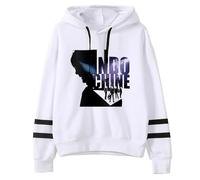 Yuogkk Hoodie in-do-Chine Fashion Printed Sweatshirt, Fun Harajuku Pattern Pullover Men's and Women's Long Sleeve Crew Neck Sweater Casual Street Jacket Role Play Tops Singer Sweatshirt-Black||XS