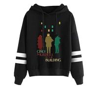Yuogkk Hoodie Only Murders in The Building Loose Fashion Pullover, Classic Retro Printed Sweatshirt Men's and Women's Long Sleeve Jacket Plus Size Coat Role Play Sweater-Black||XXS