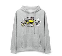 Yuogkk Sweat à Capuche Gaston Lagaffe Hommes Femmes Manches Longues, Vintage Classic Printed Pattern Pullover Horror Scare Jacket Fashion Casual Coat Role Play Sportswear-Black||XXS