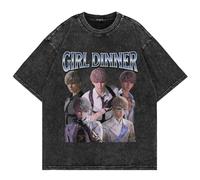Yuogkk T Shirt Love Cartoon Deep-Space Cartoon Game Print Manches Courtes Mode Sweat Shirt Décontracté, Hommes Et Femmes Col Rond Coton Lavé Vintage T-Shirt Grande Taille XS~3XL-#01||XS