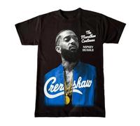 Yuogkk T-Shirt Nipsey Hussle Unisex Sweatshirt, Hip Hop Harajuku Short Sleeve Fun Print Pattern Shirt Classic Rap Harajuku Sportswear Fashion Retro Crew Neck Top-Black||XS