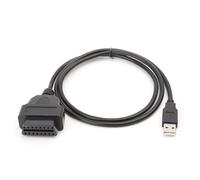 YUOIUX Câble adaptateur OBD2 16 broches vers port USB Outil de diagnostic