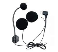 YUOIUX Casque micro omnidirectionnel type C à moitié couvert pour moto avec double klaxon et micro unique