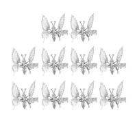YUOIUX Lot de 10 barrettes 3D mobiles pour de belles barrettes à cheveux métalliques volantes pour belles barrettes pour femme