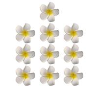 YUOIUX Lot de 10 pinces à cheveux hawaïennes en forme de fleur de plumeria pour mariage, fête, plage, coiffe florale