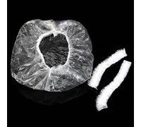 YUOIUX Lot de 100 chapeaux élastiques pour cheveux transparents