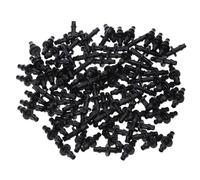 YUOIUX Lot de 100 connecteurs cannelés double voie 6,35 mm 4/7 mm Tuyau d'arrosage goutte à goutte