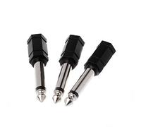 YUOIUX Lot de 3 adaptateurs jack mono 6,35 mm vers prise femelle 3,5 mm