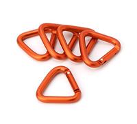 YUOIUX Lot de 5 mousquetons triangulaires pour camping, randonnée, porte-clés, bouilloire, accessoires