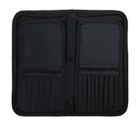 YUOIUX Porte-pinceaux de maquillage pliable et portable - 15 poches - Sac à main de voyage