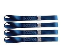 Yuoneiy Lot de 4 Sangles d'arrimage à Boucle Souple - 3,8 x 45,7 cm - Résistance à la Rupture de 4,5 kg - Sangles Souples et Robustes pour Moto, VTT, UTV, vélo et remorque