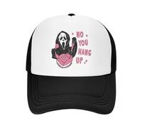 YUONME Casquette de Baseball No You Hang Up Ghostface Casquette De Baseball en Plein Air Hommes Femmes Réglable Halloween Film Scream Trucker Hat Automne Snapback Casquettes Cadeaux