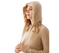 YUONNY Femme Hiver Bonnet Beanie Tricoté 100% Cachemire, Chapeaux Oreillette Doux Chaud et Coupe-Vent, Mode Bonnet de Ski avec Oreille Protection, Casual Chapeau de Neige en Tricot pour Cadeau Beige