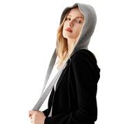 YUONNY Femme Hiver Bonnet Beanie Tricoté 100% Cachemire, Chapeaux Oreillette Doux Chaud et Coupe-Vent, Mode Bonnet de Ski avec Oreille Protection, Casual Chapeau de Neige en Tricot pour Cadeau Gray