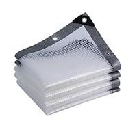 YUOPL Bache Transparente 4x6m, bâche en Plastique Poly épaisse imperméable, bâche Transparente avec œillets, Bords renforcés, idéale pour Le Jardin, Terrasse, Serre, Chenil, Voiture