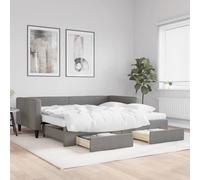 YUOTYRKTEJRSG 2 w 1 z łóżkiem wysuwanym do salonu 100x200 cm szary