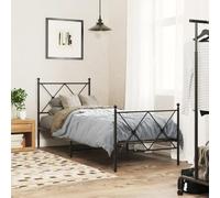 YUOTYRKTEJRSG Acier Robuste Design Classique Socle élégant Noir 80x200 cm