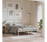 YUOTYRKTEJRSG Acier Robuste literie élégante Classique Blanc 135 x 190 cm