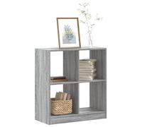 YUOTYRKTEJRSG Bibliothek Bücherregal Sonoma Grau 68.5x32x75 cm mit 4 Fächern, Stabiles Ingenieurholz für Wohnzimmer Büro, Modernes Aufbewahrungsmöbel für Bücher Deko
