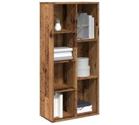 YUOTYRKTEJRSG Bibliothek Bücherregal Vintage Holz 50x25x104 cm, Hohe Bücherwand mit 5 Fächern, Stilvolles Möbel für Wohnzimmer und Homeoffice, Robuster Aufbewahrungsschrank